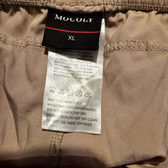 Mocoly women's size XL tan light weight pants, VGUC - Picture 10 of 13